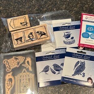 Bird-Themed  Stamps and Dies-set of 6 new